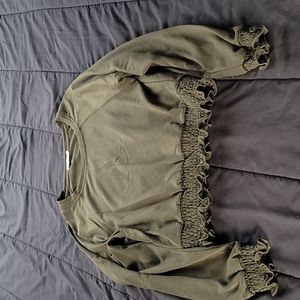 Army Green Casual Top